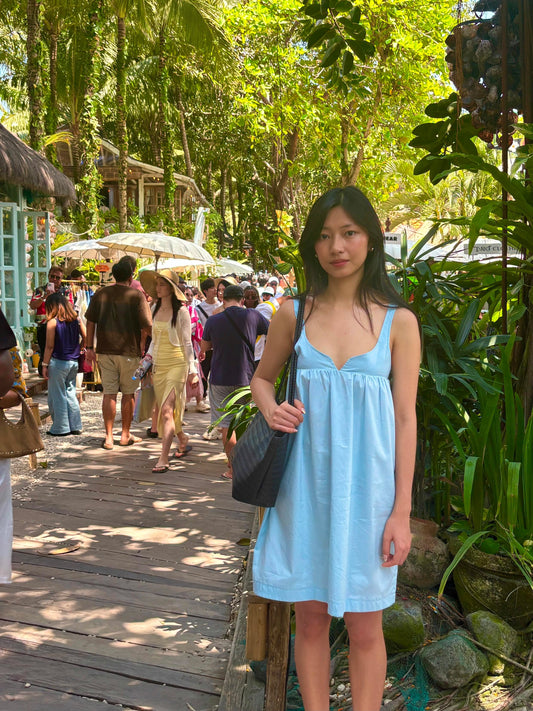 Lila Mini Dress ~ Ice Blue