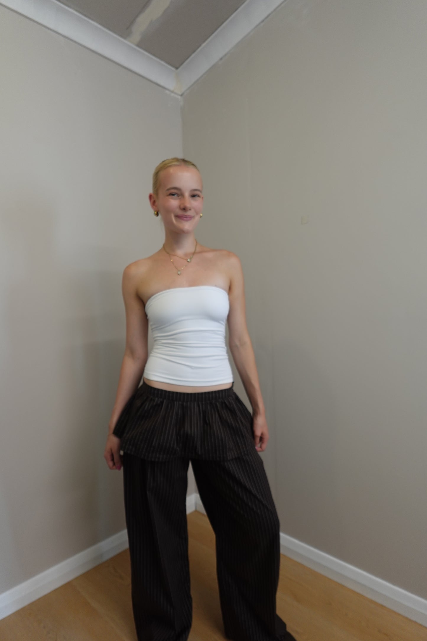 Issa Pants ~ Chocolate pinstripe