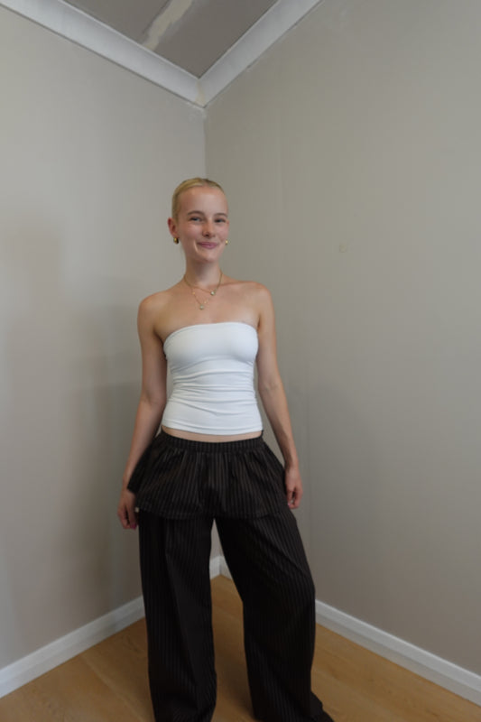 Issa Pants ~ Chocolate pinstripe