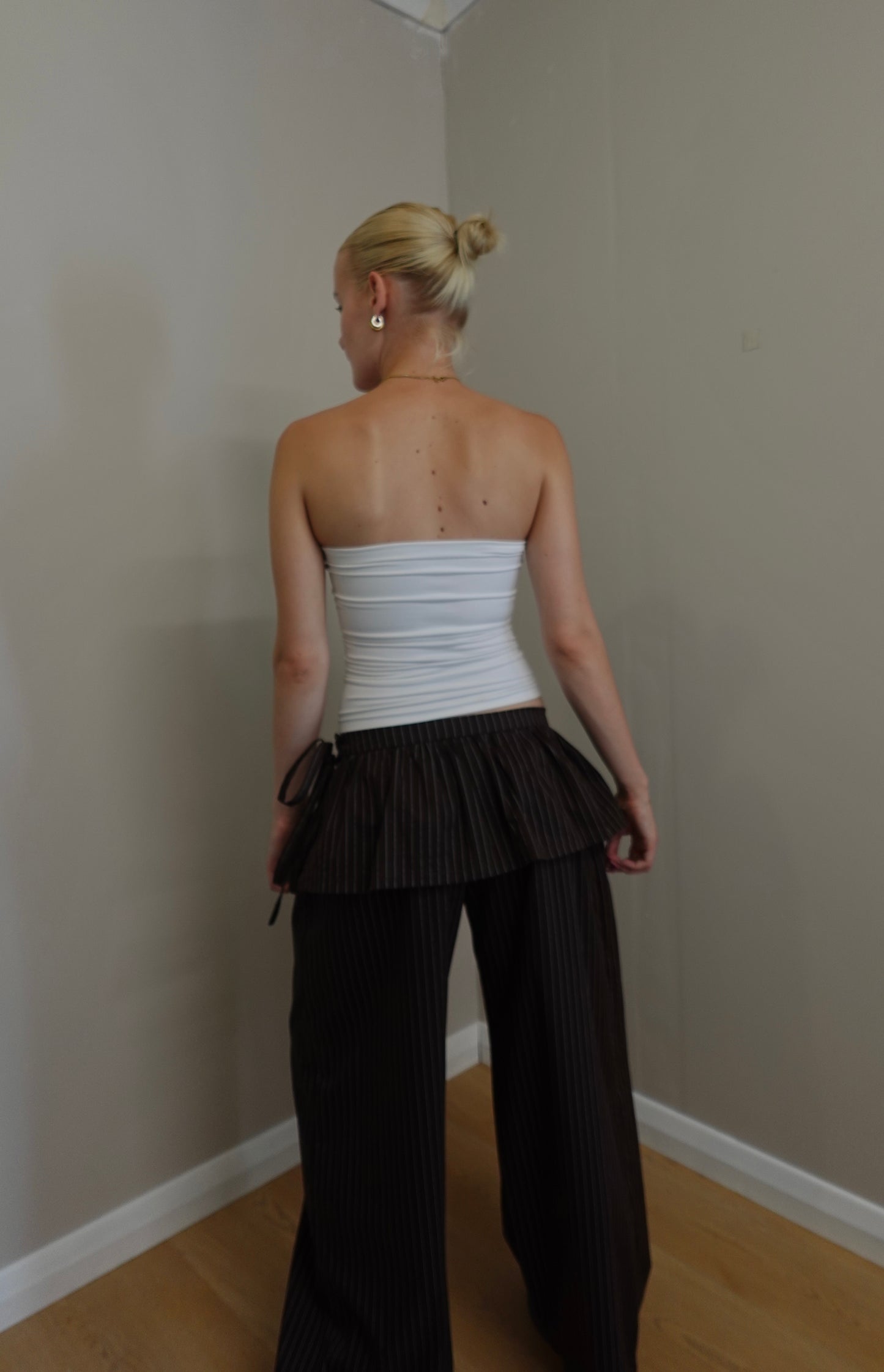 Issa Pants ~ Chocolate pinstripe