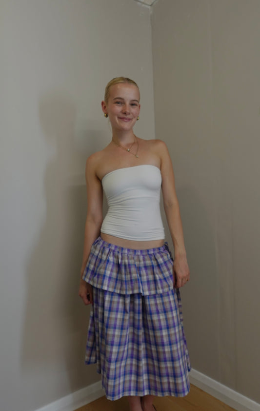 Flo Skirt ~ Lavender Tartan