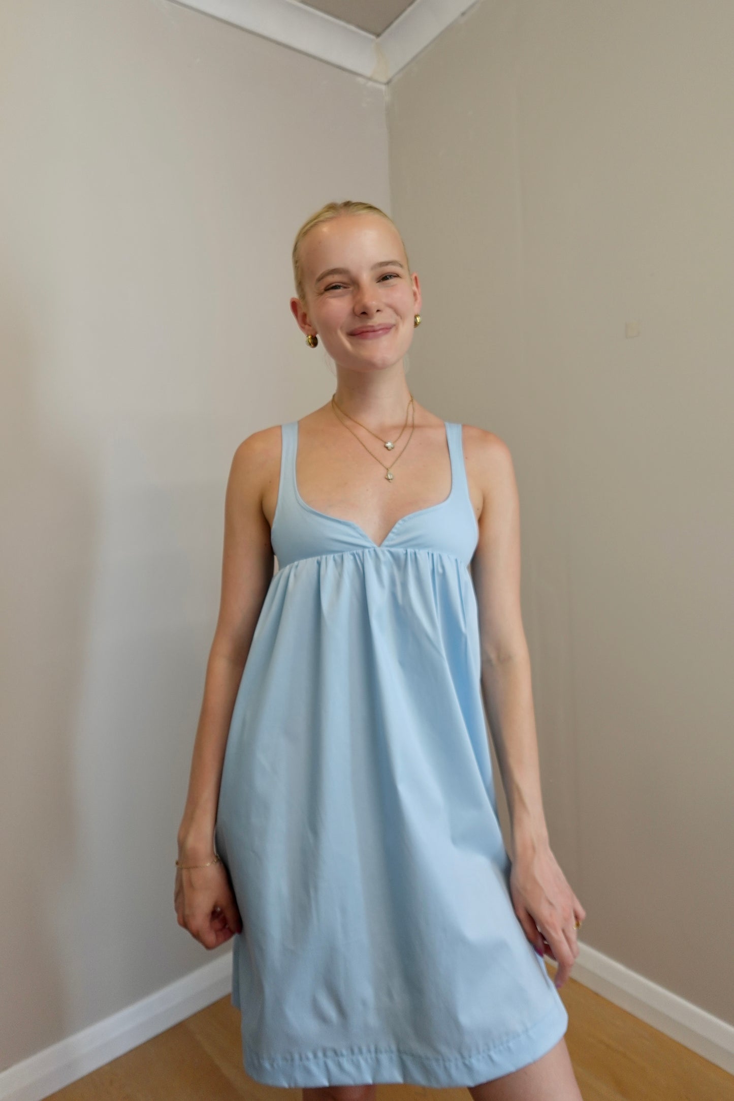 Lila Mini Dress ~ Ice Blue