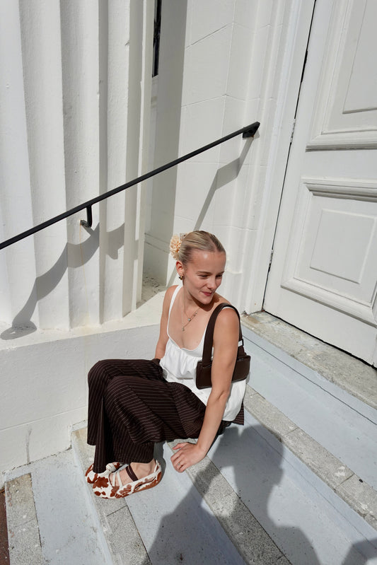 Issa Pants ~ Chocolate pinstripe