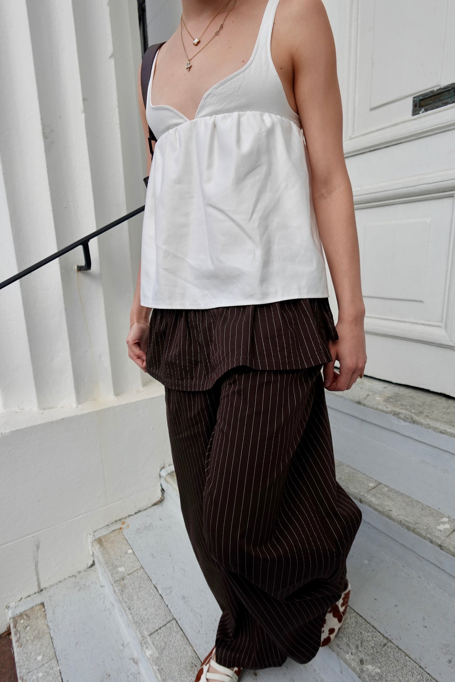Issa Pants ~ Chocolate pinstripe