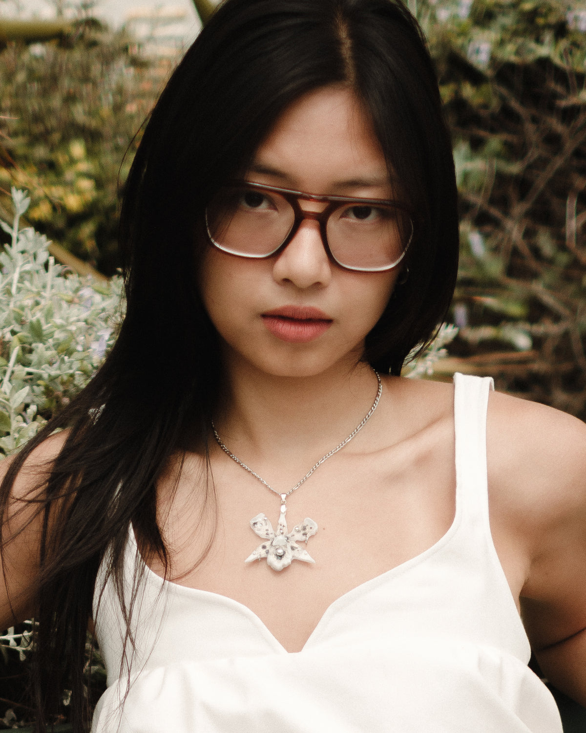 Lila Top ~ White
