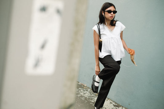 Issa pants ~ Black pinstripe